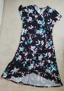 Lane Bryant Floral Maxi Hi-Lo Faux Wrap Dress Size 22/24 NWT - Picture 1 of 11