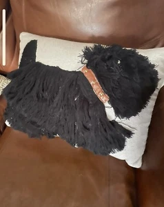 Fabulosa almohada con flecos escoceses terrier escocés escocés ¡NUEVA! 20x13 - Imagen 1 de 3