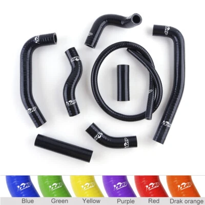 Manguera de refrigerante de radiador de silicona negra ZAP para Kawasaki KX500 KX 500 1988-2003 Foto 1 de 4