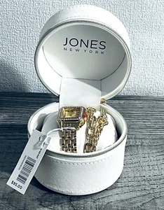 Original $95 JONES NEW YORK Fashion Rhinestones & Bracelets 25 mm Watch NWT Gift - Picture 1 of 17