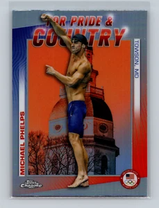 2024 Topps Chrome US Olympics & Paralympics For Pride & Country Michael Phelps - Bild 1 von 2