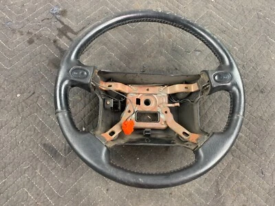 1990-1997 Mazda Miata Oem Black Leather Steering Wheel Horn Button 90-97 *READ* - Image 1 of 4