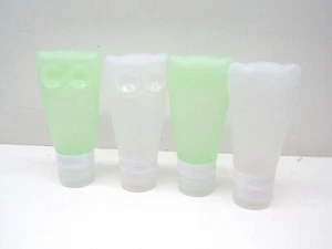 (paquete de 4) botellas de viaje de silicona recargable exprimibles de 2,8 oz 83 ml, ventosas - Imagen 1 de 9