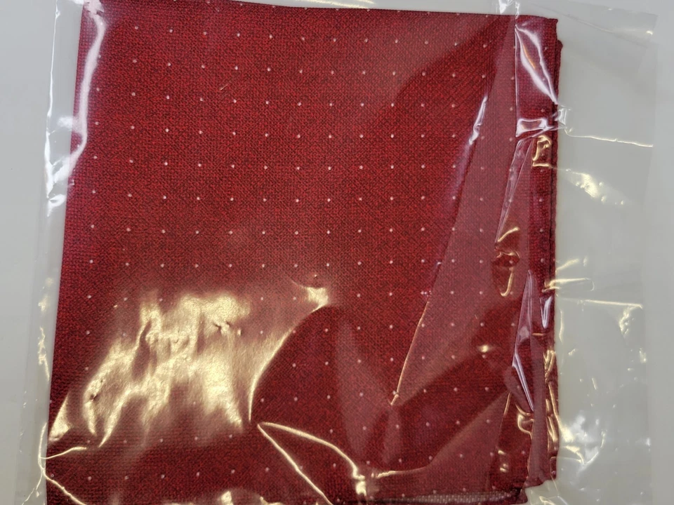 Hideoki Bespoke Men's Designer Pocket Square Red Mini Dot 100% Silk - Imagem 1 de 1