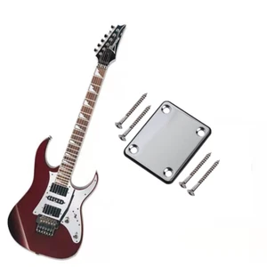 Square Electric Guitar Neck Reinforcement Connecting Steel Plate Bolt-On +Screw - Picture 1 of 11
