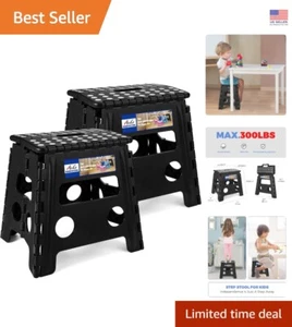 Ergonomic Folding Step Stool - 2-Pack, 13" Height for Home Safety & Convenience - Picture 1 of 10