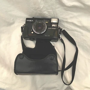 Minolta Hi Matic Af2 Auto Focus 35mm Film Flash Minolta Lens 38mm 1:2.8 - Picture 1 of 11