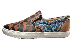 New Coach Wildbeast Nappa/Nap Brown/Mist Slip On Shoe 6 M C103 Leopard Q8807 - Picture 1 of 12