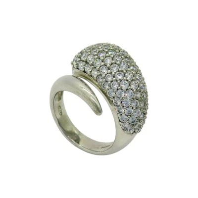Anello goccia pavè in argento 925 - Immagine 1 di 4