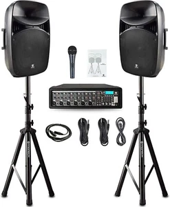 PRORECK MX15 Powered PA Speaker System 15inch 2500W Bluetooth Mixer - Picture 1 of 7