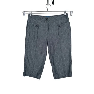 Pantalón Capri Derek Lam for Design Nation tiro medio algodón orgánico negro multi talla 12 Foto 1 de 4