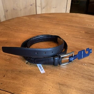 New Cole Haan Black Woven Belt Mens Size 42” X  1 1/4” - Picture 1 of 7