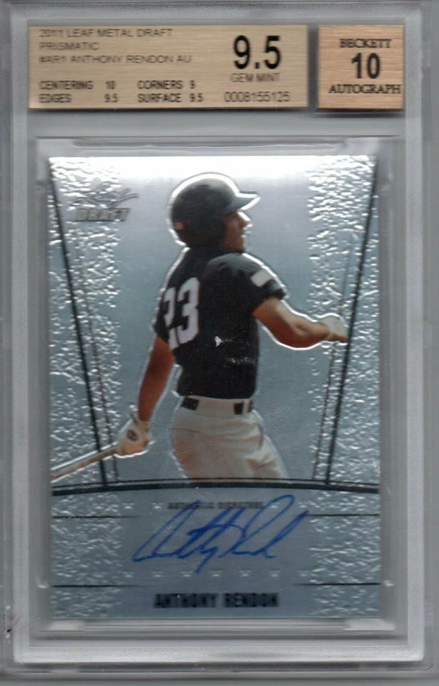 BGS 9.5 2011 Leaf Metal Draft Prismatic 10 AUTO Anthony Rendon RC #d /99 - Image 1 of 1