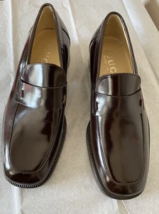 GUCCI Hombre Mocasín Zapatos de Vestir Talla EU 5 US 6D Vestido Cuero Marrón - Imagen 1 de 11