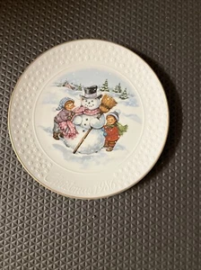 Vintage Avon 1986 Weihnachtsteller A Child's Christmas Porzellanbesatz orig Box - Bild 1 von 2