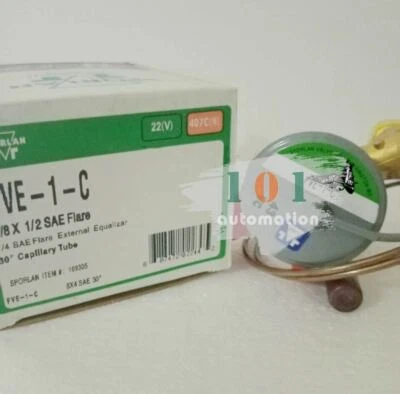 SPORLAN Air Conditioning Thermal Expansion Valve FVE-1-C 3/8*1/2 22(V) 407C(N) - Image 1 of 3