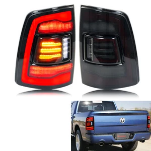 LED Tail Lights for Dodge Ram 4th Gen 09-18 Sequential Amber Signal Rear Lamps - Picture 1 of 5