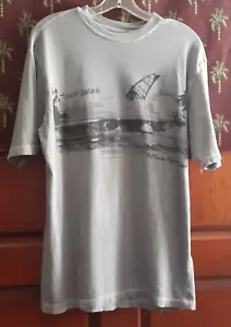 Tommy Bahama Relax Soft Cotton T-Shirt Grau Surfen S/P Surfen Segeln Attitude - Bild 1 von 12