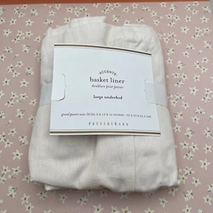 Pottery Barn Large Underbed Havana Savanah Basket Liner New Ivory Netural - Picture 1 of 4