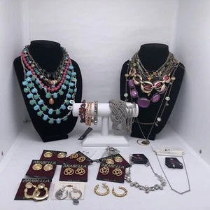 Chunky Purple Green Gold tone Mall Brand Jewelry Lot Arabella Paparazzi - Picture 1 of 5
