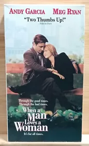 When a Man Love a Woman - Andy Garcia - Meg Ryan -VHS - Imagen 1 de 8