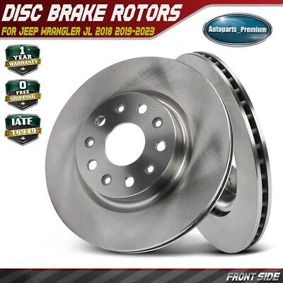 2Pcs Front Driver & Passenger Side Disc Brake Rotors for Jeep Wrangler 2018-2023 - Image 1 of 4