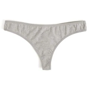Rene Rofe Juniors' Cotton/Spandex Thong Heather Grey XL 14148 - Picture 1 of 2
