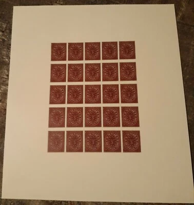 Hoja de reproducción de litografía pagada de Nashville de 5 centavos de Estados confederados 25 a A... Foto 1 de 2