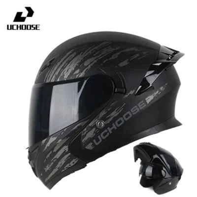 Casco de motocicleta cuatro estaciones motocross carreras modular abatible todoterreno casco Foto 1 de 4