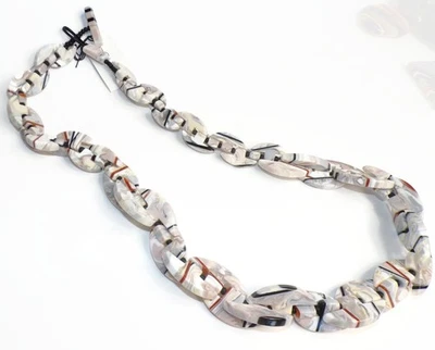 Sobral Neoconcretismo Oiticica Lagrima D'or Marbled Beads Artist Made Necklace Foto 1 de 4