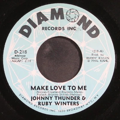 JOHNNY THUNDER & RUBY WINTERS: make love to me / teach me tonight DIAMOND 7" Foto 1 de 2