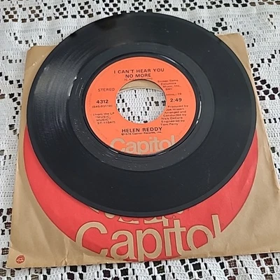 Helen Reddy 45 RPM - I Can't Hear You No More / Music Is My Life - Capitol 1975 - Image 1 of 4