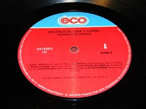 Hermanos Záizar – Boleros De Lara Y Curiel 25988-9 ECO   VG+  ZAIRAR - Foto 1 di 3