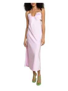 A.L.C Womens Pink Adjustable Slip Dress Spaghetti Strap Maxi Evening Dress 8 - Picture 1 of 9