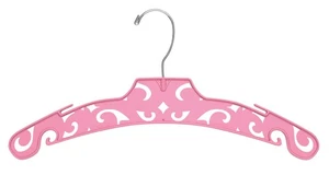 Perchas de vestir SSWBasics Boutique de plástico tallado rosa - Paquete de 50 - Imagen 1 de 1