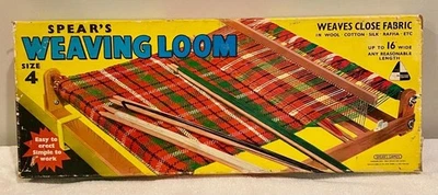 Vintage Spear's WEAVING LOOM Size 4 Up to 16" Wide Made in England - Image 1 of 4