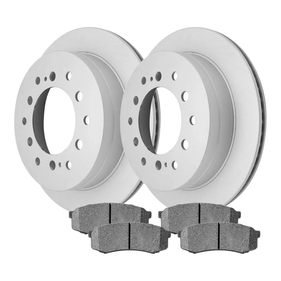 Rear Brake Rotors & Ceramic Pads Kit for Toyota 4Runner 2010-2020 6 Lug Foto 1 de 4