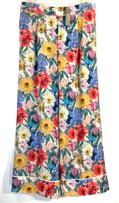 NUEVO CON ETIQUETAS J.CREW COLLECTION 2 100% Seda Pantalón Pull-on en Liberty Melody Floral J3640 Foto 1 de 4