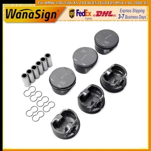 Pistons & Rings Set STD For 2000-07 BMW 330i 530i X5 Z4 E46 E53 E60 E85 M54 3.0L - Picture 1 of 8