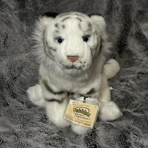 NWT Webkinz Signature White Tiger Plush w/ Code Stuffed Animal Ganz Retired Cat - Picture 1 of 10