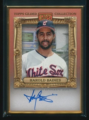Harold Baines 2024 Topps Colección Dorada Enmarcado Oro Rosa/50 HOF Automático Foto 1 de 2