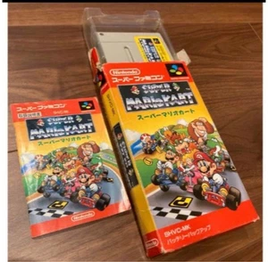 Super Mario Kart Famicom SNES Race Game Original Box Good Condition - Picture 1 of 1