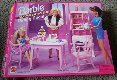 Juego de comedor Mattel Barbie So Much To Do #67150 vintage 1994 caja abierta Foto 1 de 4