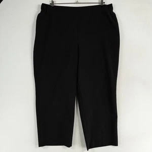 Lane Bryant Pants Plus 22 Black Elastic Waist Pull On Career Casual Ankle - Picture 1 of 10