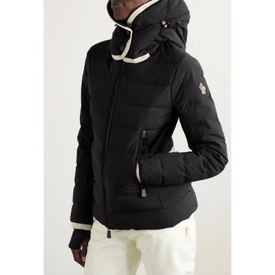 Jaqueta de esqui Moncler Grenoble Lamoura com capuz acabamento em gorgorão acolchoada tamanho 2/M - Imagem 1 de 4