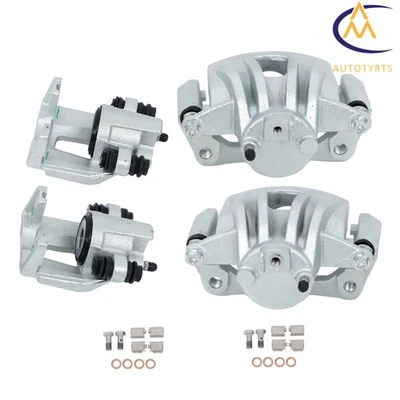 Pinzas de freno delanteras y traseras con soporte para Jeep Liberty 2003-2006 2007 4 piezas Foto 1 de 4