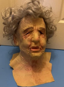 Halloween Plata - Pelo Mujeres Viejas Máscara Fiesta Terror Abuela - Imagen 1 de 6