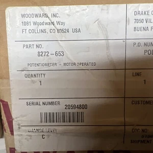 New OEM WOODWARD 8272-653 MOTOR OPERATOR POTENTIOMETER - Picture 1 of 1