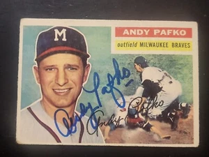 Andy Pafko #312 1956 Topps *IP* Auto🔥 - Picture 1 of 3