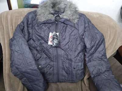 NEW Yoki Outerwear Size L Gray Full Zip Long Sleeve Insulated Jacket Coat - Image 1 of 4